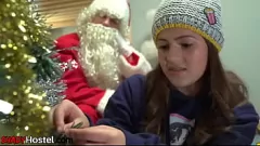 play Curvy Xmas Sluts Get Naughty in Hostel Room with Santa
